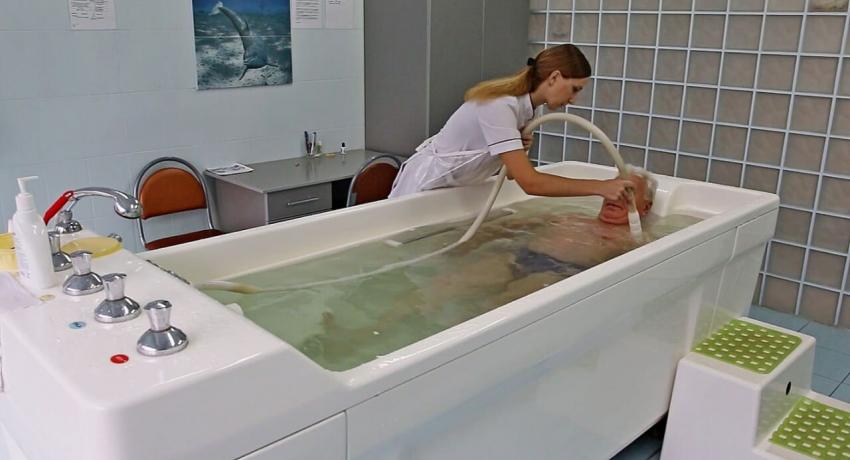 Подводный душ-массаж в санатории Машук. Пятигорск